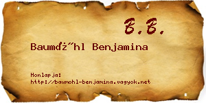 Baumöhl Benjamina névjegykártya
